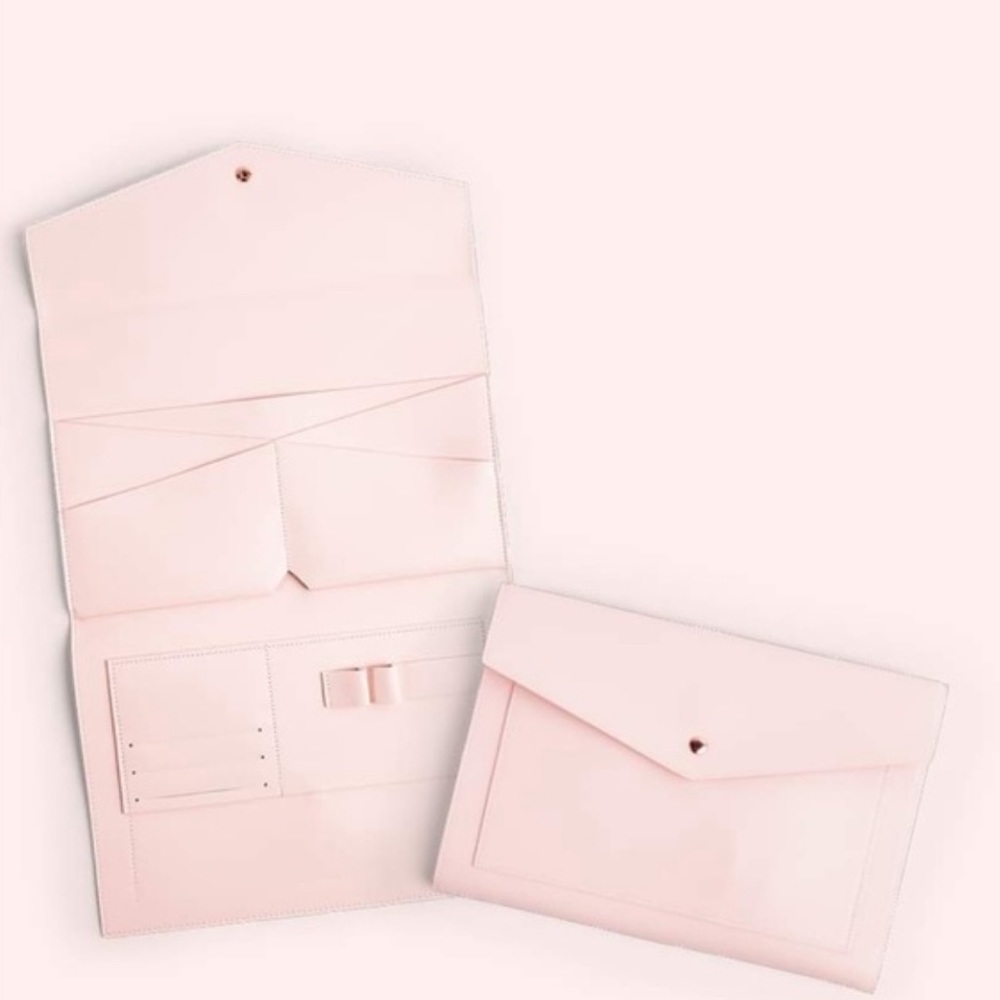 The Megan Portfolio Clutch Glass Ladder and Co Organizer in light baby Pink - Picture 11 of 11